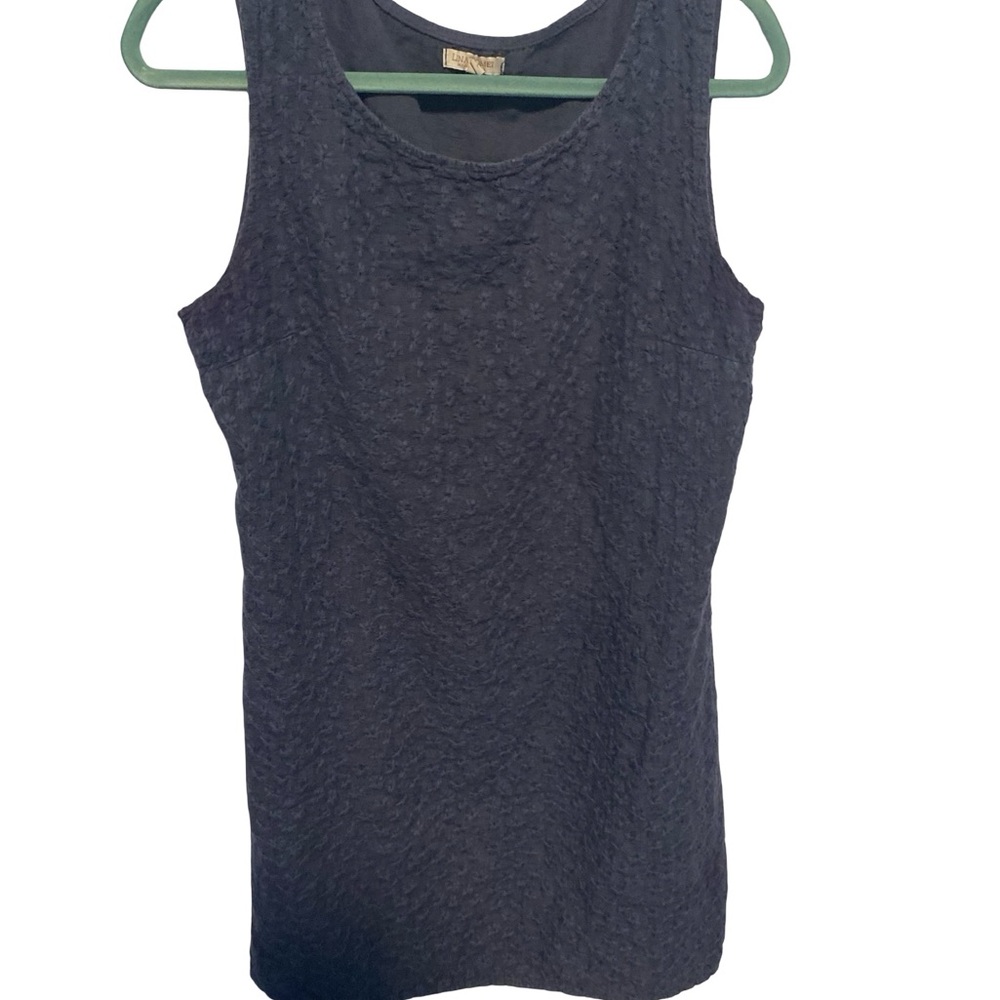 Lena Tomei Blue Textured Women's Top size Large